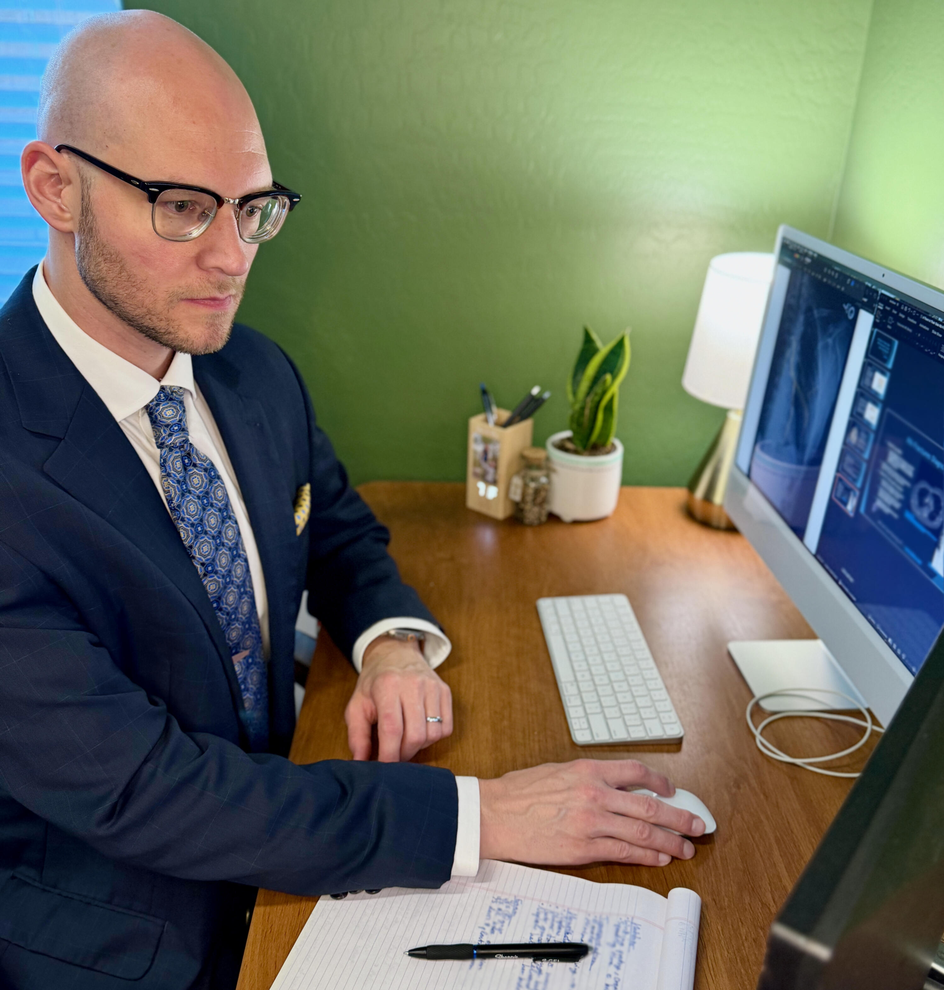 Dr. Jared Griffard, MD, FACS, CLCP — board-certified surgeon and certified life care planner in Las Vegas, Nevada reviewing medical records